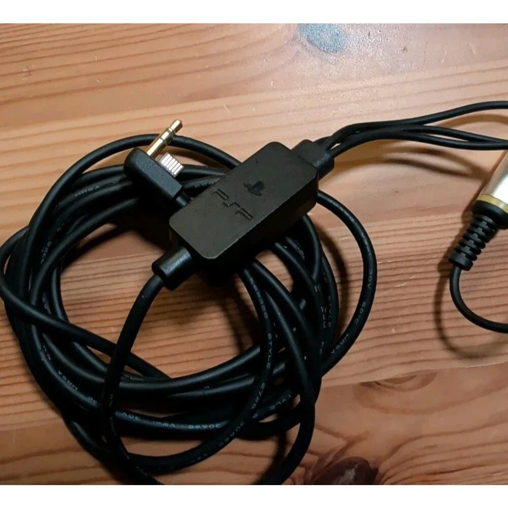 Official OEM Sony PSP (2000 & 3000 Series) Composite AV Cable - Tested